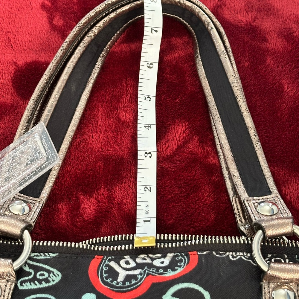 Coach signature POPPY Rare Graffiti Heart Tote vgc - Picture 7 of 11